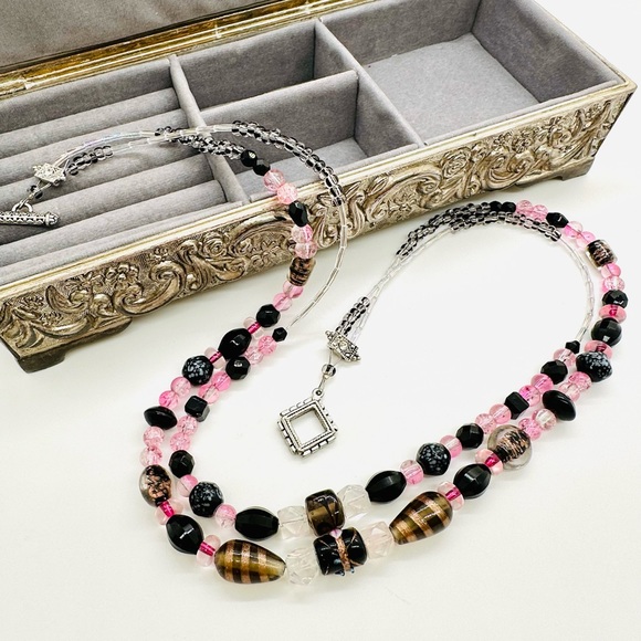 Modern Vintage Venetian Art Glass Bead Necklace - Picture 12 of 17